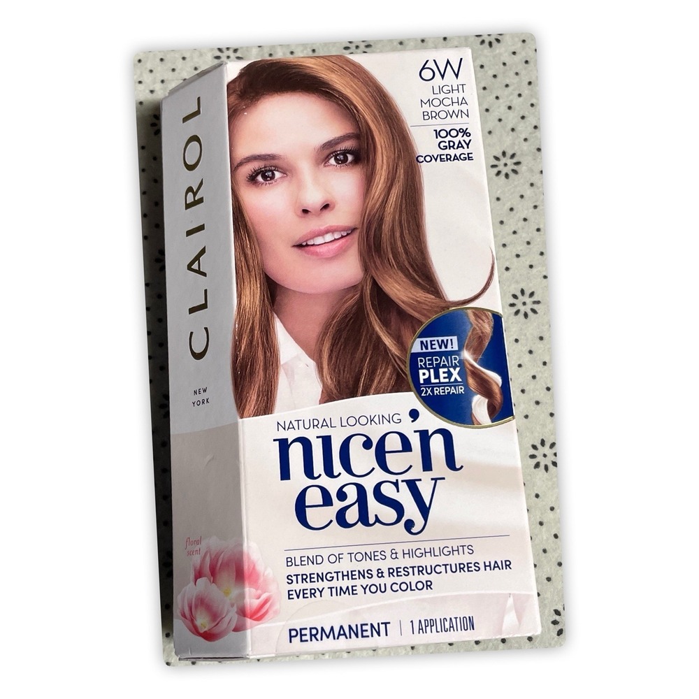 Clairol Nice'n Easy Permanent Hair Color, 6W Light‎ Mocha Brown